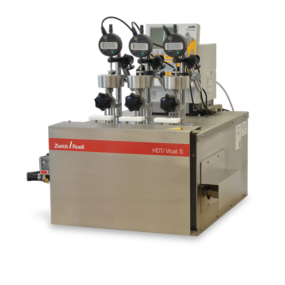Máy kiểm tra nhiệt hóa mềm (viacat) và độ võng nhiệt (HDT) của nhựa và chất dẻo HDT/Vicat Standard Zwickroell -Đức